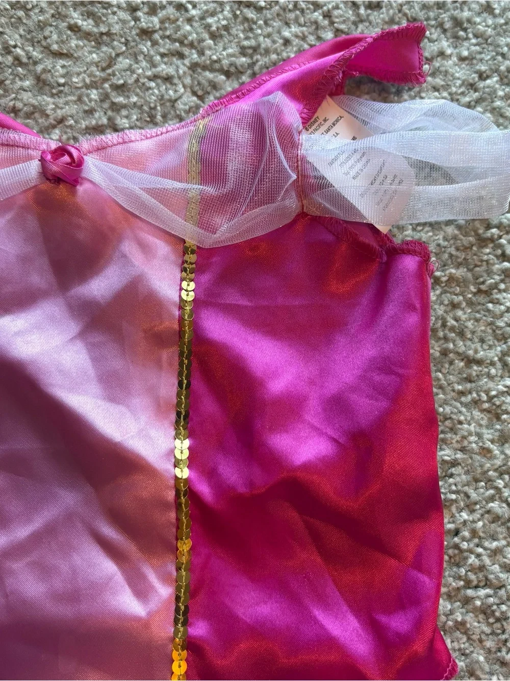 Disney Aurora 2 Piece Costume Dress Sz 4-6X Pink Sleeping Beauty Halloween